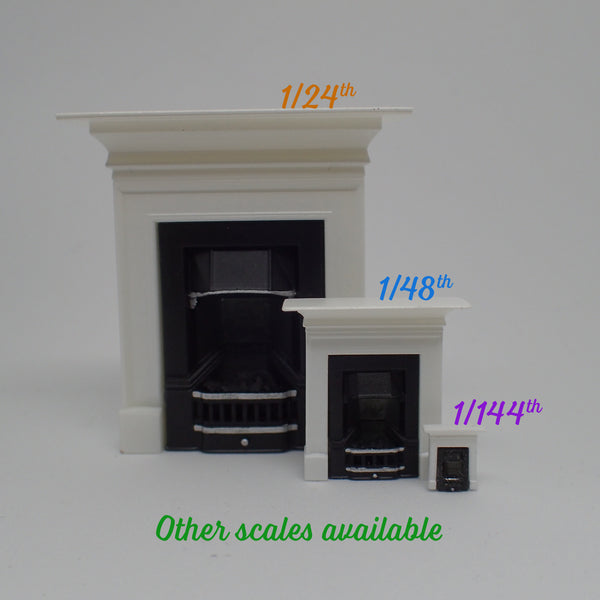 Small fireplace with mantelpiece, 1/144th scale