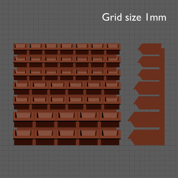 Parts bins, 1/48 scale