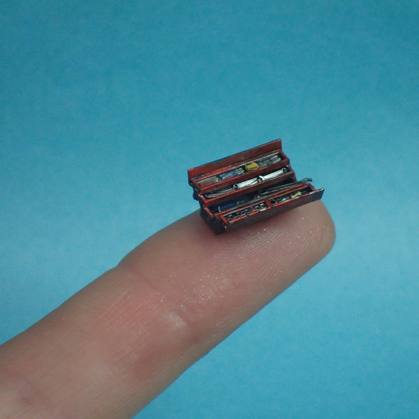 Toolbox and tools, 1/48 scale