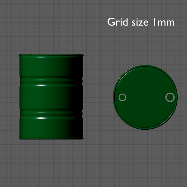 Oil drum, 1/48 scale
