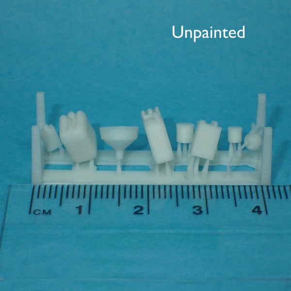 Garage cans and tins, 1/48 scale