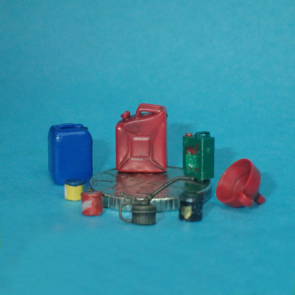 Garage cans and tins, 1/48 scale