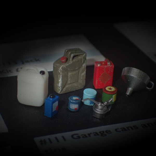 Garage cans and tins, 1/48 scale