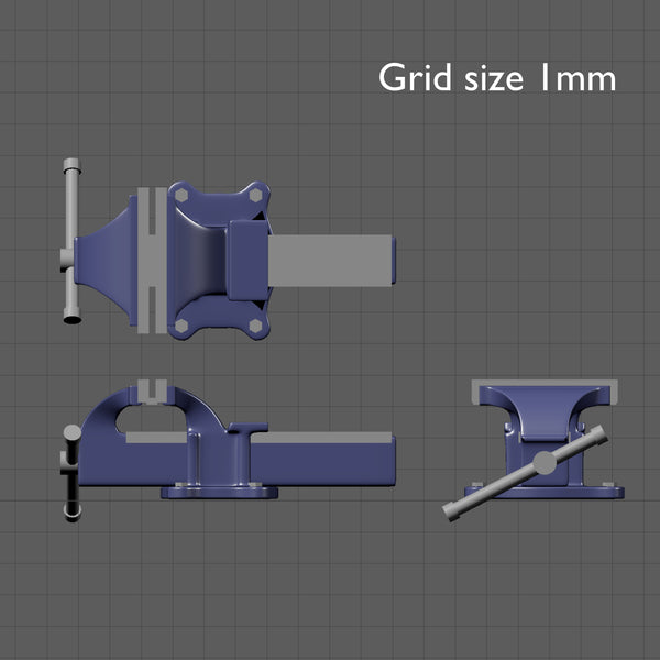 Bench vice, 1/48 scale