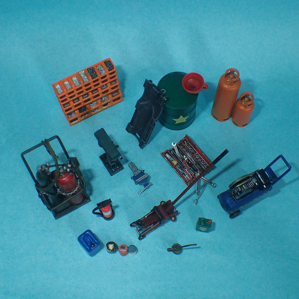 Complete garage set, 1/48 scale