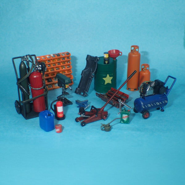 Complete garage set, 1/48 scale