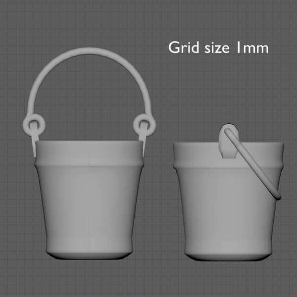 Old 'metal' bucket, 1/24th scale