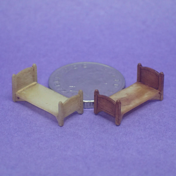 Micro-mini single bed frame, 1/144th scale