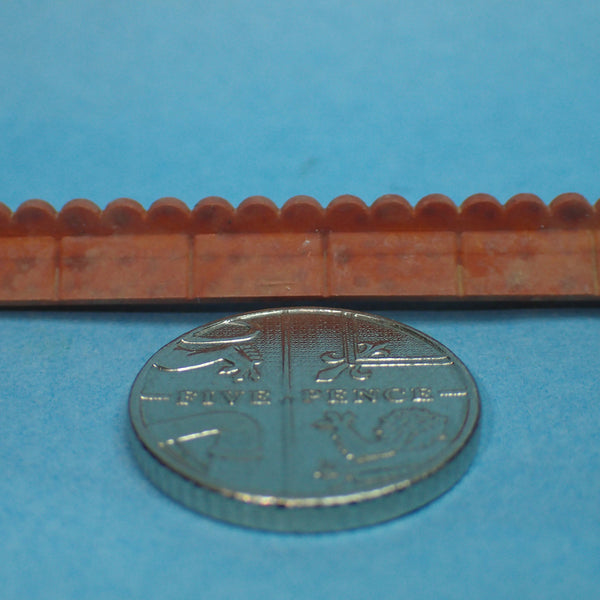Scalloped style roof ridge tiles, 1/48th scale