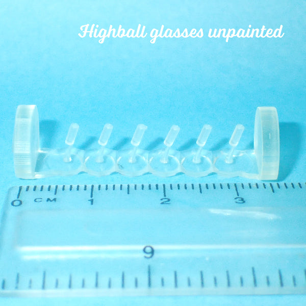 Drinking glasses, 1/48th scale