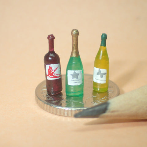 Wine bottles, 1/24th scale