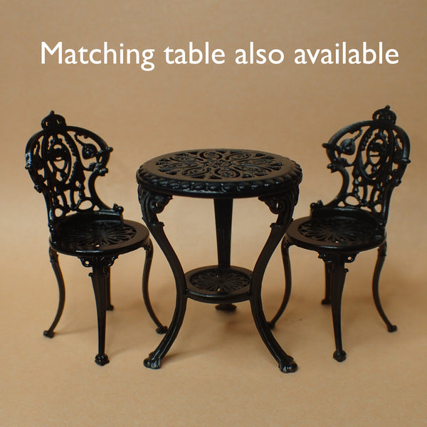Ornate garden chairs, 1/24 scale