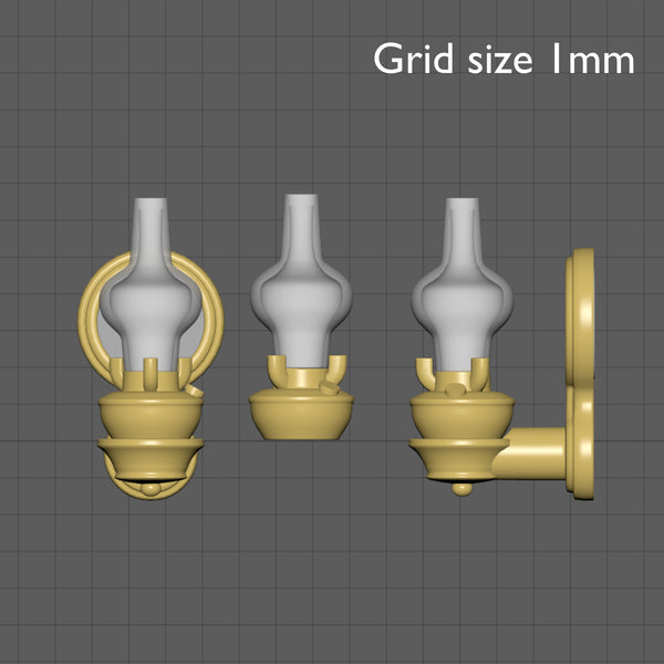 Small oil lamp, 1/48th scale