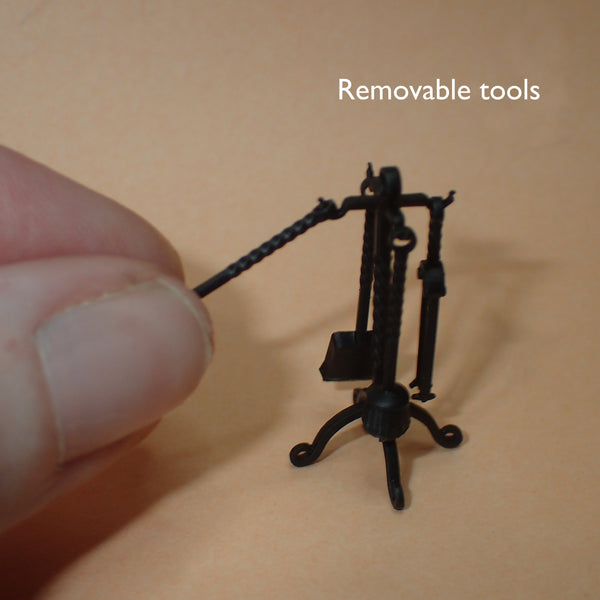 Fire irons set, 1/24th scale