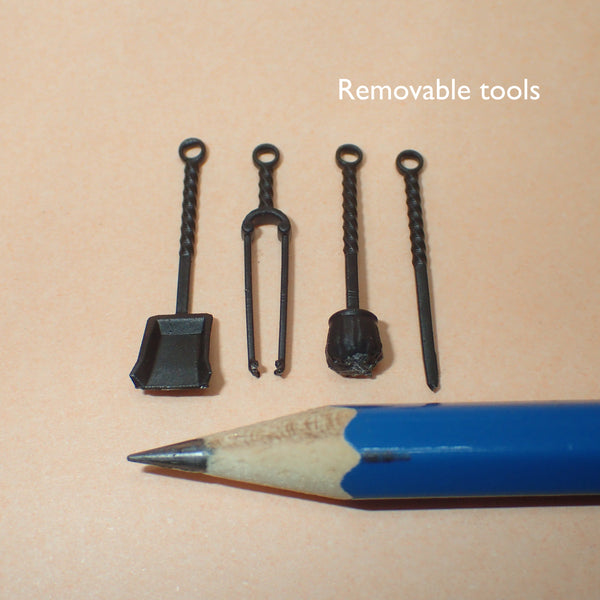 Fire irons set, 1/24th scale