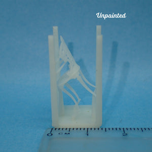 Pair of ornate garden chairs, 1/48th scale