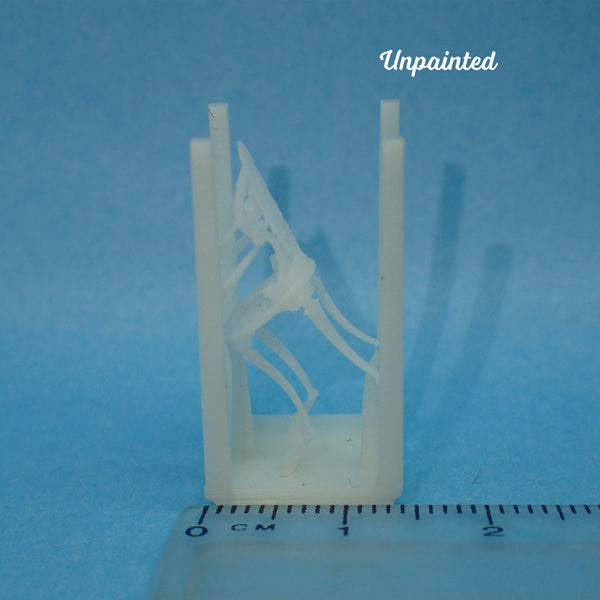 Pair of ornate garden chairs, 1/48th scale