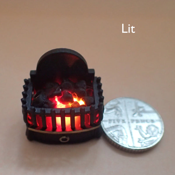 Tiny fire basket/dog grate, 1/24th scale