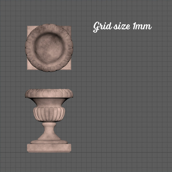 Garden urn, 1/48th scale
