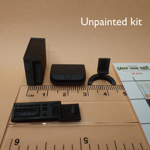 Desktop computer set, 1/24th scale