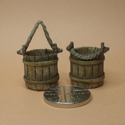 Old 'wooden' bucket, 1/24th scale