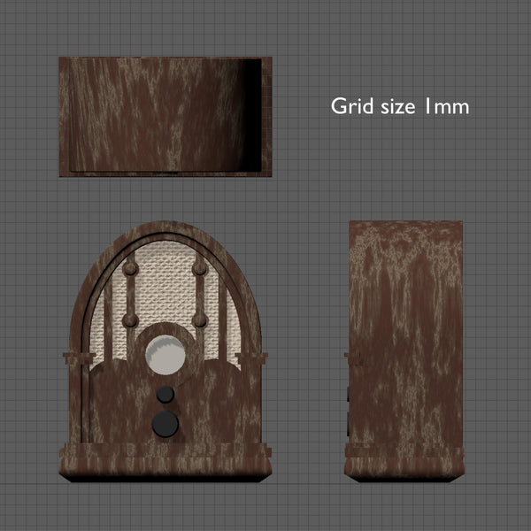 Art Deco radio, 1/24th scale