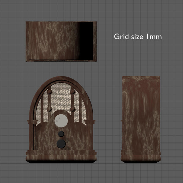 Art Deco radio, 1/48th scale