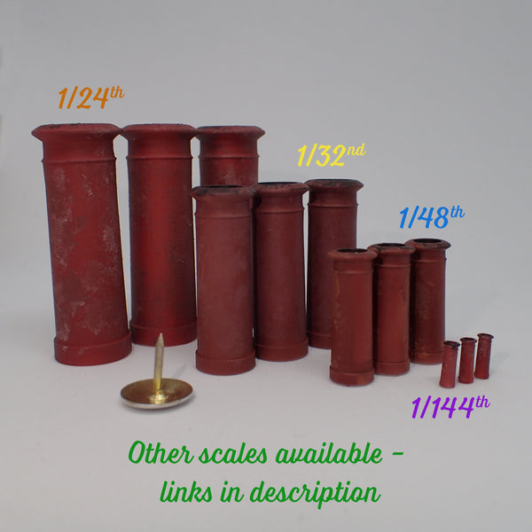 Cannon' style chimney pot set, 1/144th scale