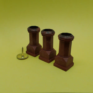 Edwardian style chimney pot set, 1/32nd scale