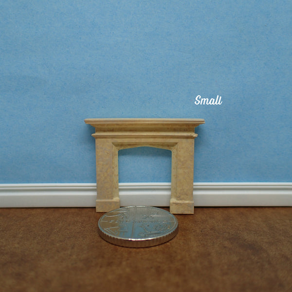 Mantel and fire surround, "stone",  1/48th scale
