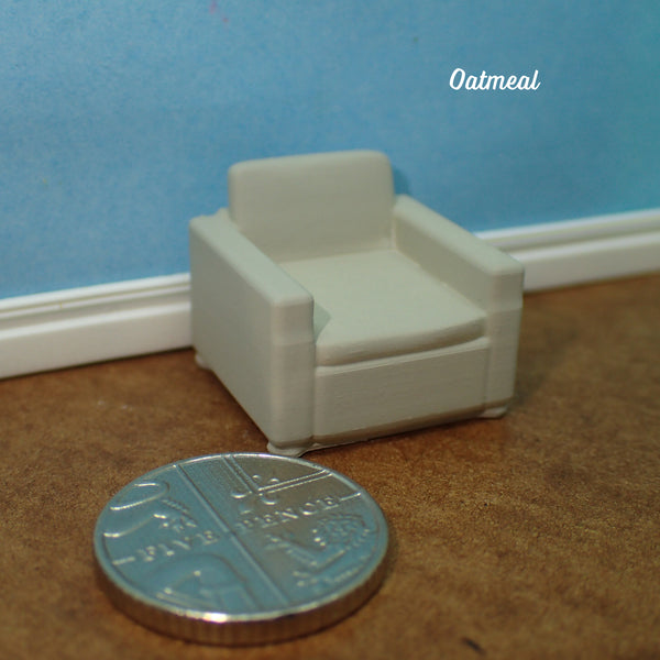 Contemporary armchair, 1/48th scale