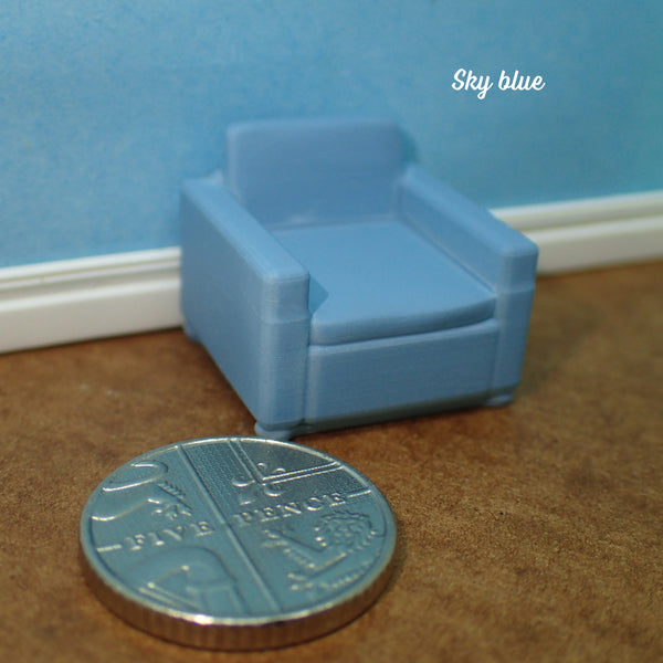 Contemporary armchair, 1/48th scale