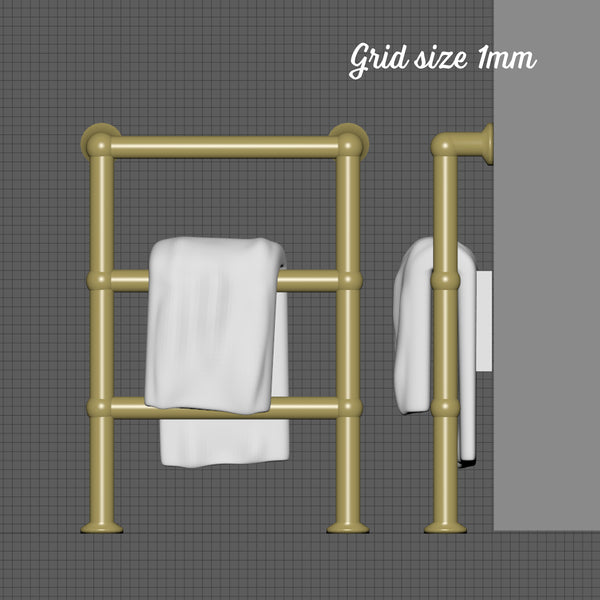 Traditional style towel rail, 1/24th scale