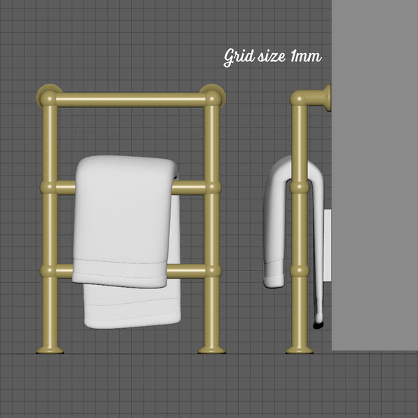 Traditional style towel rail, 1/48th scale
