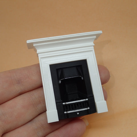 Small fireplace with mantelpiece, 1/24th scale