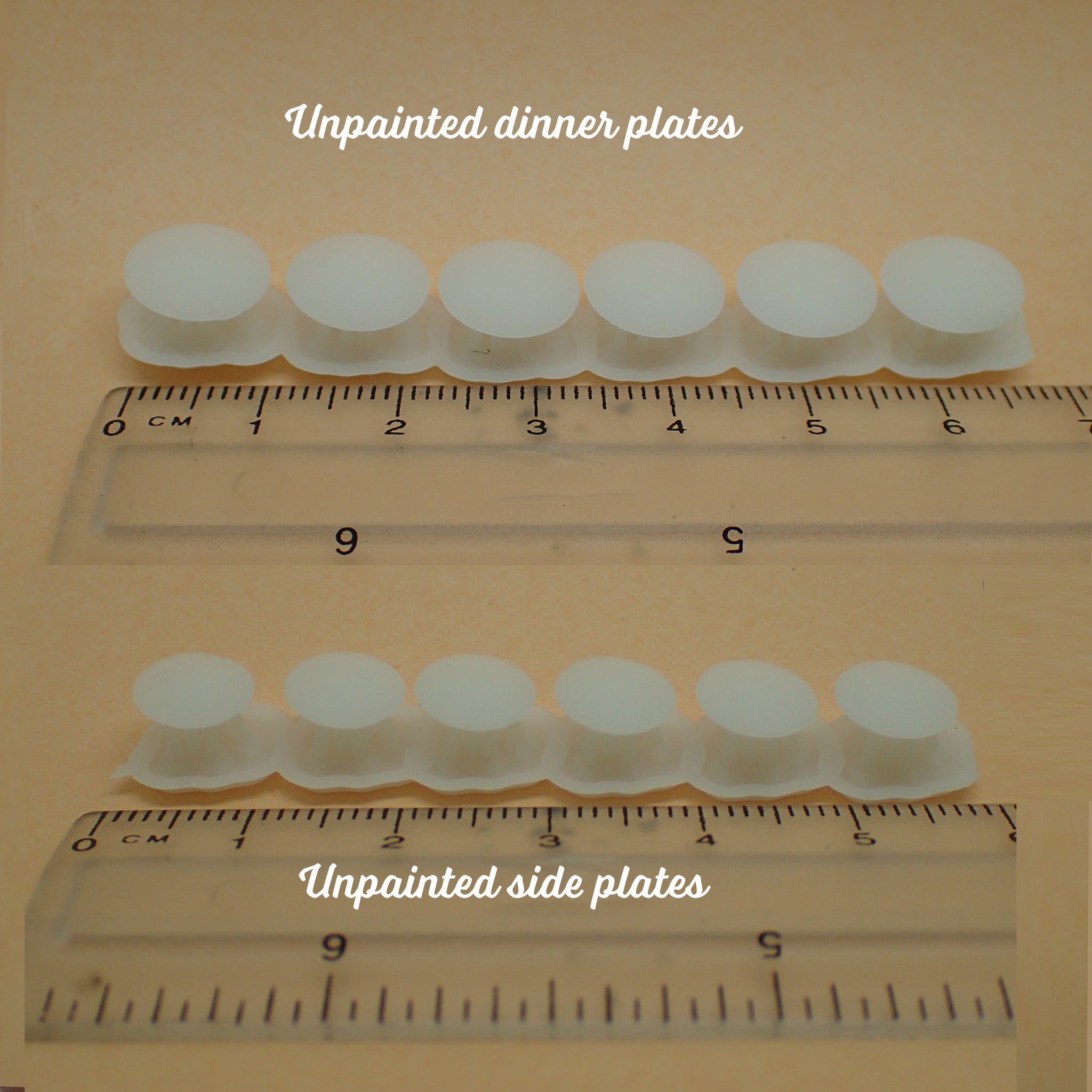 Set of 6 plates, 1/24th scale