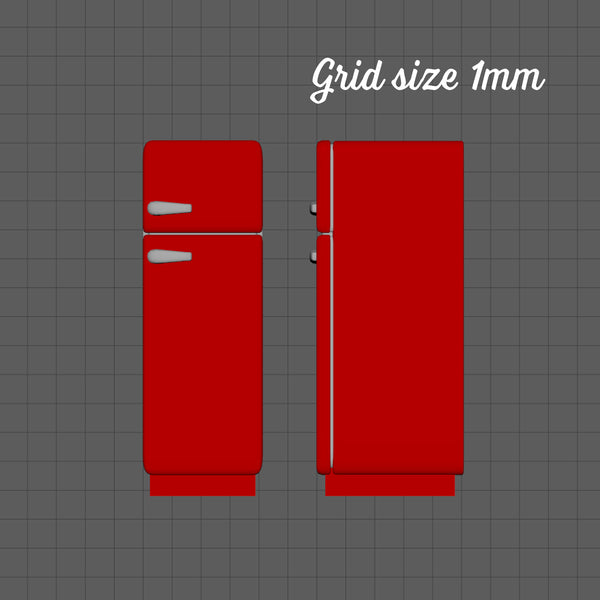 Retro style fridge, 1/144th scale