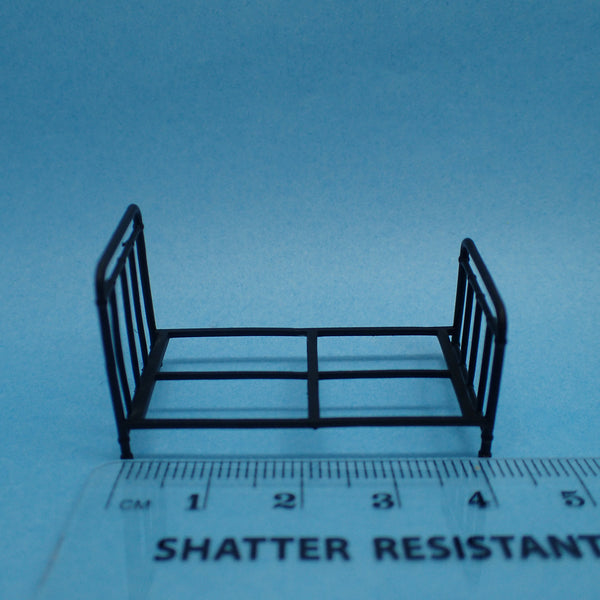 Cast iron' style single bed, 1/48th scale