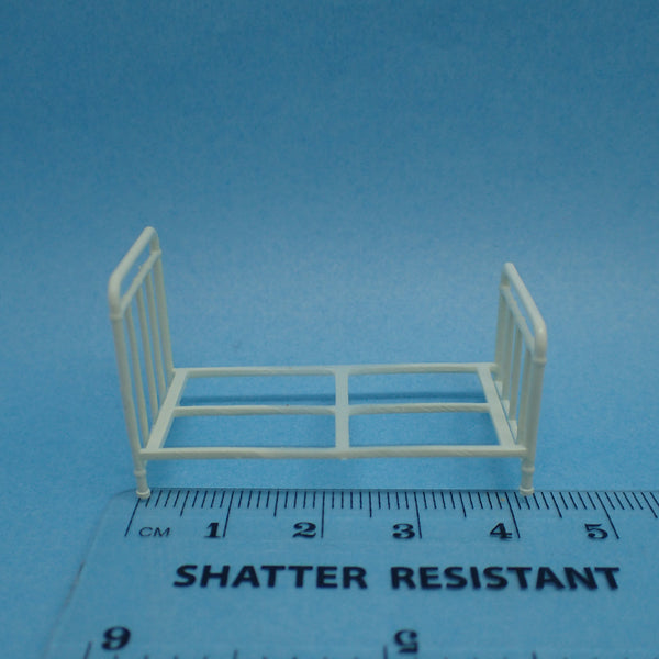 Cast iron' style single bed, 1/48th scale