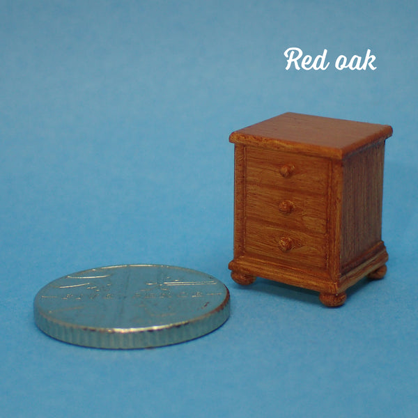 Mini bedside chest of drawers, 1/48th scale