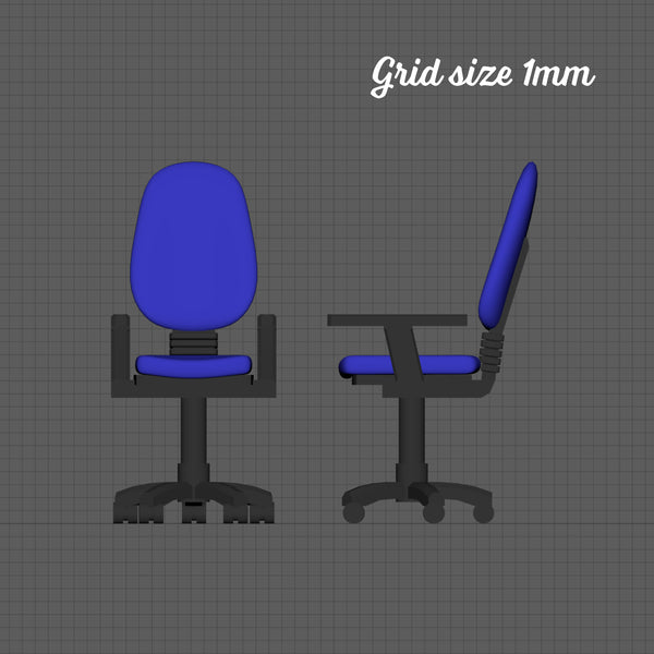 Modern office chair, 1/48 scale